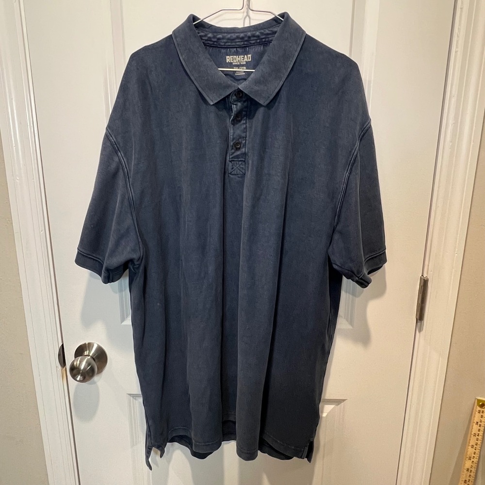 Redhead Mens Polo Shirt 100% Cotton Blue 2XL